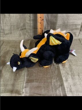Ganz Webkinz Lava Dragon HM463 Plush Stuffed Animal NO CODE - Preowned